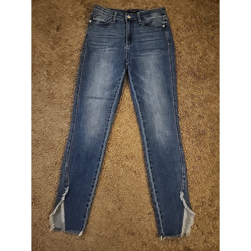 Judy Blue Jeans Womens Size 5/27 Blue Denim Mid-Rise Tummy Control Tulip Hem